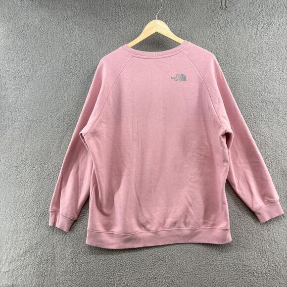 The North Face Women’s XXL Graphic Injection Crew Sweatshirt Pink Pullover - Picture 2 of 12